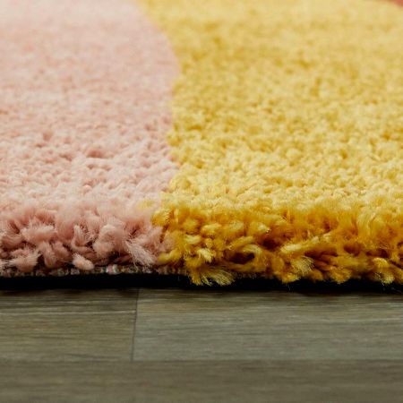 Modern Rainbow Geometric Carpet